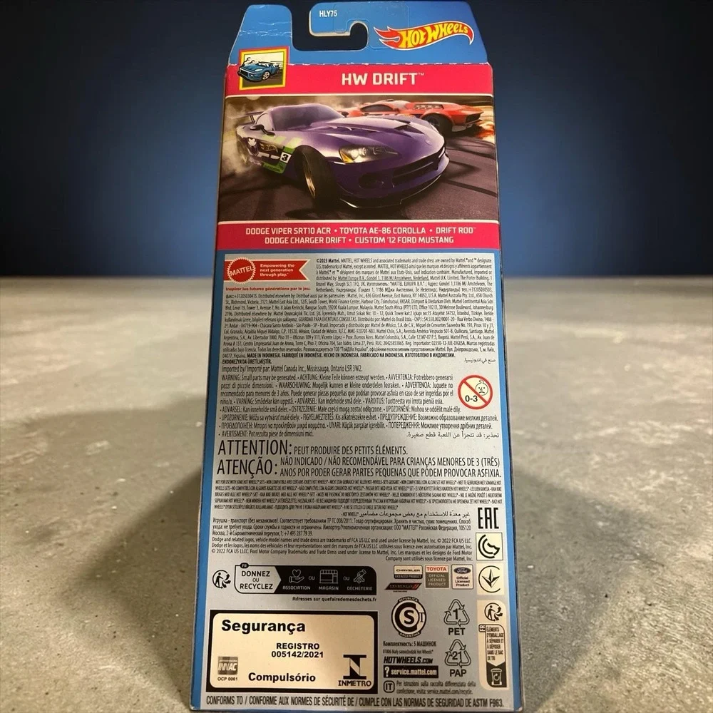 Hot Wheels HW Drift 5-Car Pack Dodge Viper AE-86 Corolla Mustang Charger NIB‎